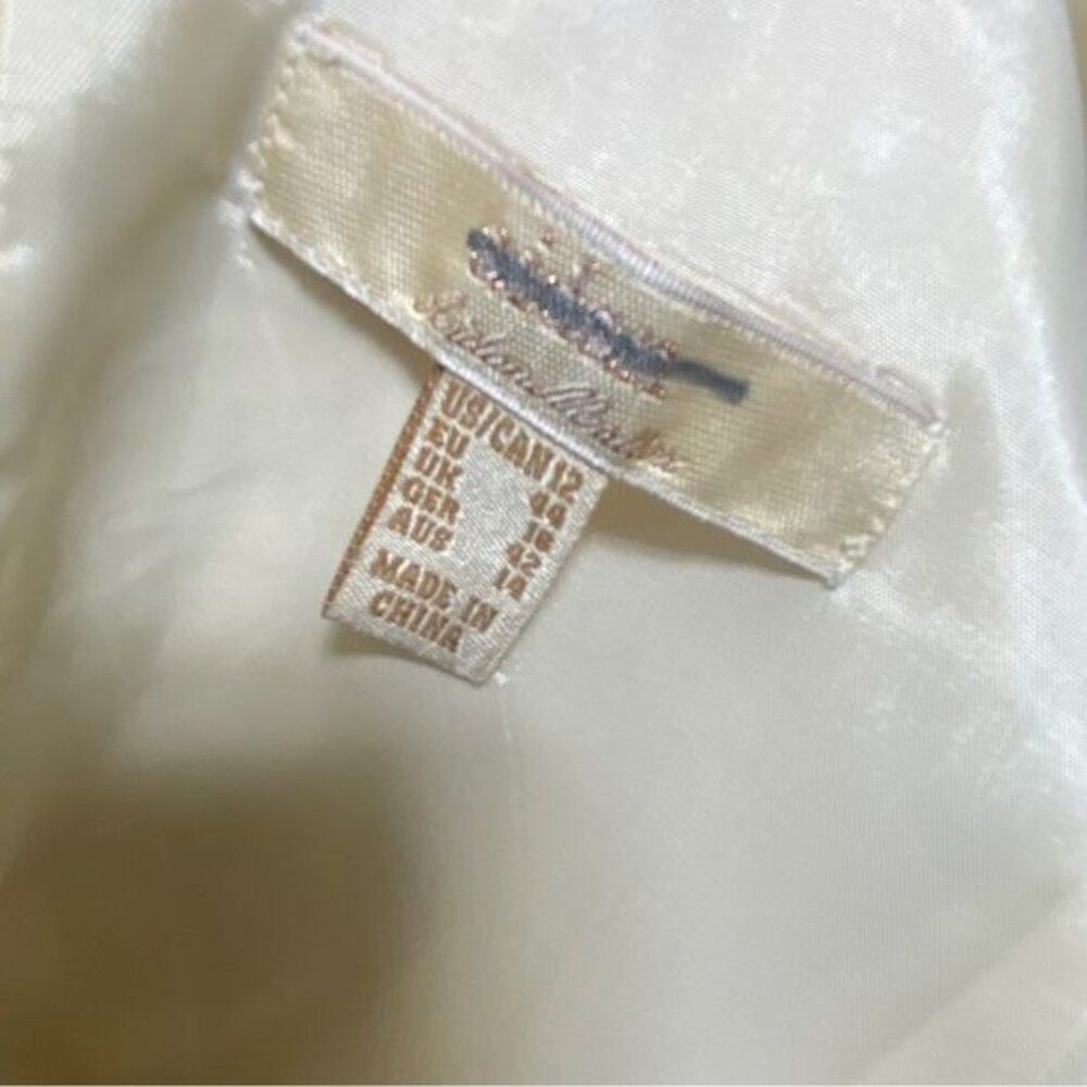 Aiden by Aiden Mattox Dress Size 12 NWT Ivory - Picture 7 of 7